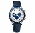 Premium Silver Chronograph Watch – Leather Strap