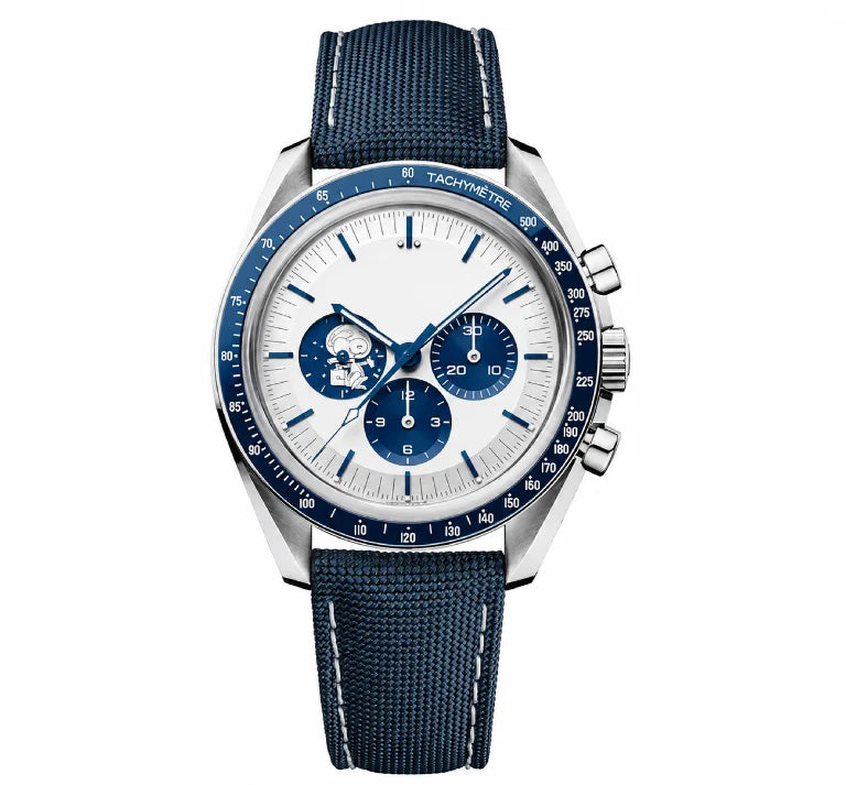Premium Silver Chronograph Watch – Leather Strap